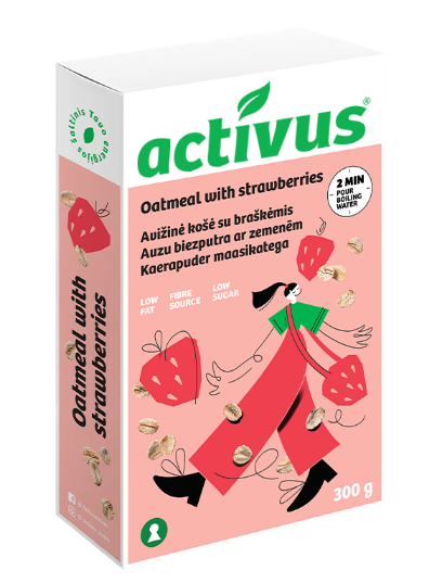Activus avižinė kosė su braškėmis 300g