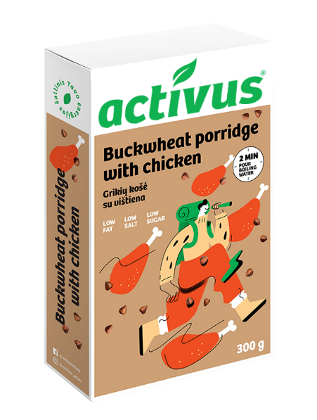 Activus grikių košė su vištienas 300g