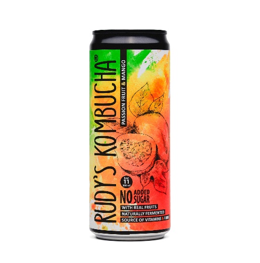 Rudy's Kombucha "Mango & Passion Fruit", 0.33l