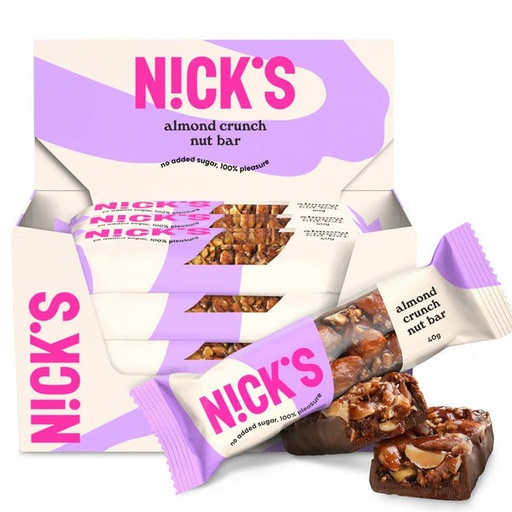 [73501040122Y] Nicks batonėlis "almond crunch" 12x40g