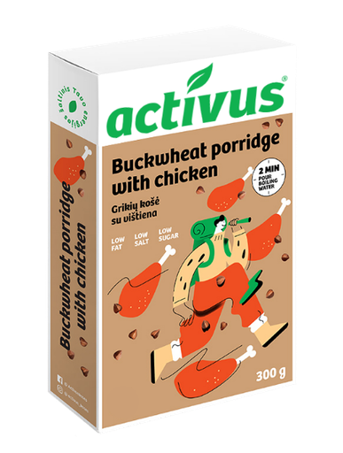 [2008996] Activus grikių košė su vištienas 300g