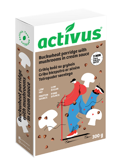 [2008997] Activus grikių košė su grybais 300g