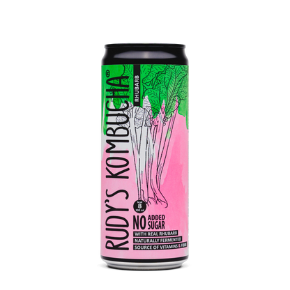 [RU270104] Rudy's Kombucha "No Sugar Rhubarb / Rabarbers", 0.33l