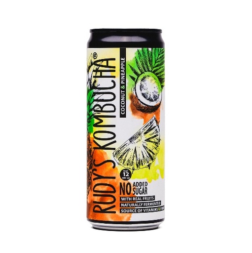 [RU270106] Rudy's Kombucha "Coconut & Pineapple", 0.33l