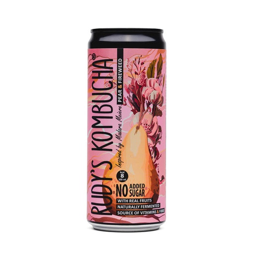 [RU280953] Rudy's Kombucha "No Sugar  Pear & Fireweed", 0.33l